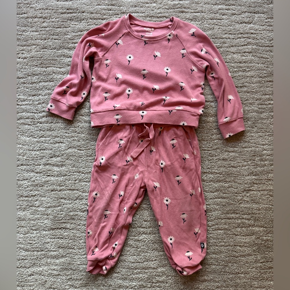 Kyte Baby Jersey Jogger Set in Daisy - 12-18 Months